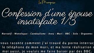 unsatisfied french wife confesses craving bbc while cuckold husband watches