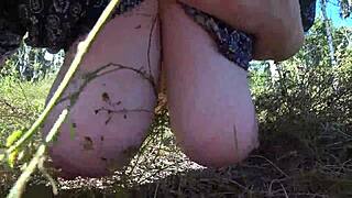 Forest Dildo Tease Girlfriend Pounds Milf Big Ass Panties POV