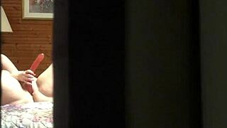 Peeping Tom Secretly Watches Amateur Milf Masturbate Wild in Hotel Window