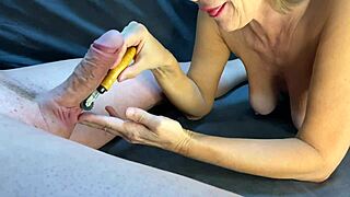 ever seen a domina milk a monster cock for massive cum blasts?