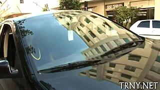 wild tranny grabs two throbbing cocks for hardcore anal gaping blowjob fuck