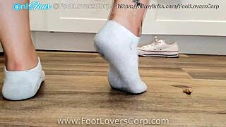i crush bugs under my socks barefoot like daisys unaware giantess fetish turns me on so much