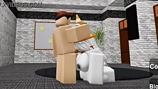 slutty roblox bunny sneaks boys locker room begs hard fucking