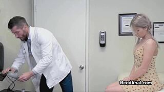 doctor fingers ass and gets blowjob during teen patient's checkup 😏👅