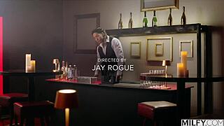 Wanna See Curvy Milf Lauren Phillips and Blonde Ashley Devour Bartender's Monster BBC?!