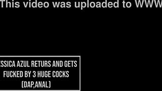 perfect brazilian jessica azul returns for dap balls deep anal gapes