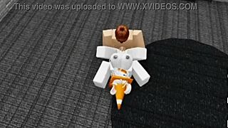slutty roblox bunny sneaks boys locker room begs hard fucking