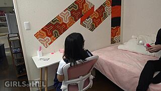 Step Dad Discovers Step Daughter's Hidden Toys And Pounds Her Tight Pussy With Them