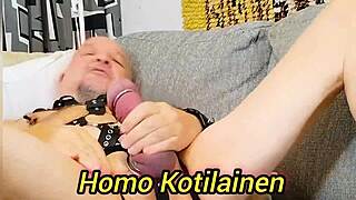 homo kotilainen stuffs her fat belly and huge ass with black monster cock dildo on oct 11
