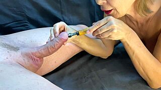 ever seen a domina milk a monster cock for massive cum blasts?