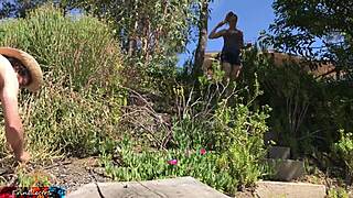 TEEN STEPDADUGHTER ERIN ELECTRA RIDES GARDENER TO MESSY FACIAL IN BACKYARD