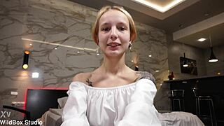 wanna see this skinny blonde babe give a deep sensual blowjob then take my cock pov style?