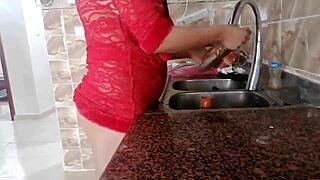 come on fuck my pretty arab wife in the kitchen while hubby's away she loves big cock 😜🍑