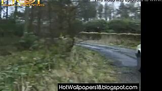 posh british milf housewife bends over outdoors for deep anal doggystyle pounding