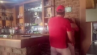 Brunette MILF moans loud as she's fucked doggystyle from behind!