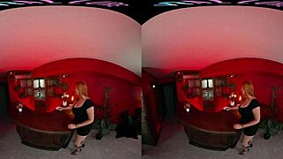 vrallure redhead with big tits toys her ass pov masturbation style