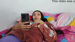 Rosibel Removes Stepdad's Condom for Deep Creampie in Her Tight Stepdaughter Pussy Close-Up Ride