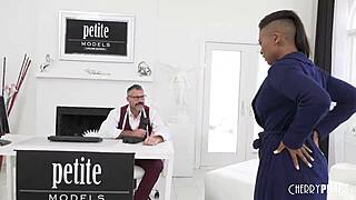 😍 petite ebony avery jane with big tits rocks hardcore interracial at casting! cowgirl doggystyle blowjob