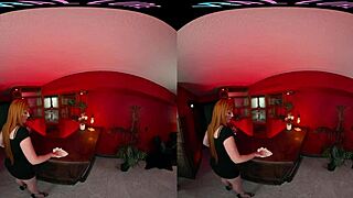 vrallure redhead with big tits toys her ass pov masturbation style