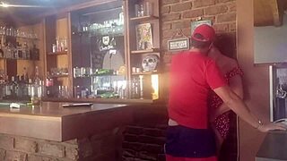 Brunette MILF moans loud as she's fucked doggystyle from behind!