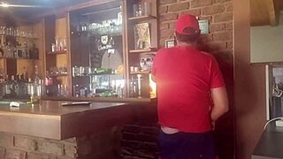 Brunette MILF moans loud as she's fucked doggystyle from behind!