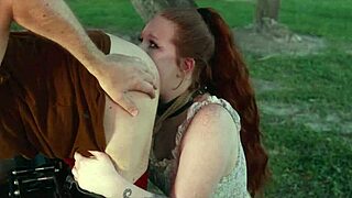 Submissive slut crawls from lagoon on knees to rim ass and guzzle piss in outdoor humiliation