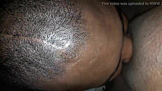 She gives total blowjob sloppy sucking big cock then creampie cumshot deep inside shaved pussy final load dripping out close up