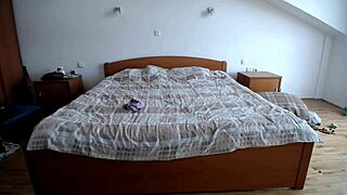 StepMom Caught on Cam Bent Over Hotel Bed with Stranger's Big Cock in Her Huge Pussy Lips