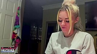 hey sassy petite mature blonde rubbing nipples fingering shaved twat deep