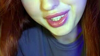 Blue-Eyed Redhead Rides Dildo Passionately! Cum Play On Big Tits Ass