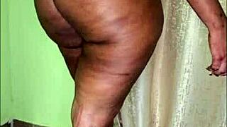 watch this curvy ebony babe's huge oiled ass bounce and twerk in a steamy homemade compilation