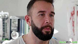 Sexy Blonde Teen Masseuse Explains Nuru Then Gets Pounded Hard!