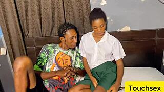 Skinny Schoolgirl Takes Monster Cock Missionary in Hotel Room Tight Pussy Pounding