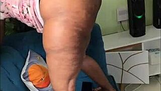 watch this curvy ebony babe's huge oiled ass bounce and twerk in a steamy homemade compilation