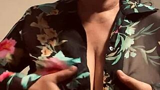 a woman teases her pussy with fingers leading to intense masturbation climax