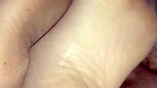 she strokes him off in sheer nylons teasing toes