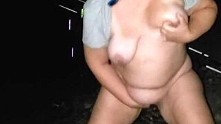 Big Titty Milf Strips Outdoor Rips Clothes And Jerks Off Massive Tits