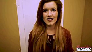 Charming ginger teen Keaton milks candy corn cock with shaved pussy rimjob and swallow!