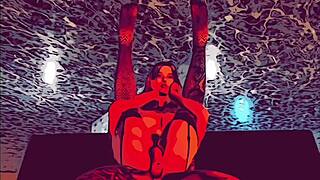 french maid's perfect petite body bounces on monster cock in heels