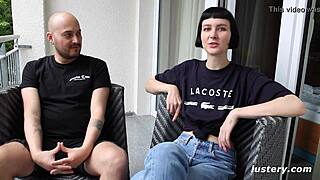 Juan handcuffs Delfine for after-party DOGGYSTYLE CUMSHOT submission! 😈🔗💦