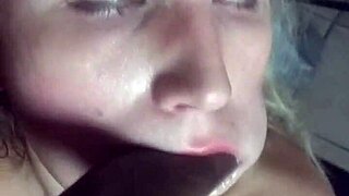 Hey, watch Lena Starr worship Jack Blaque's massive BBC up close!