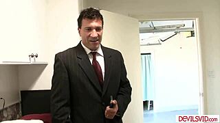 A guy sneaks over to pound the neighbor's stepdaughter anally