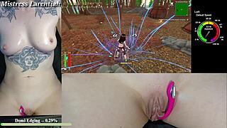 Twitch egirl's juicy pussy gets creampied playing that tropical monster girl game