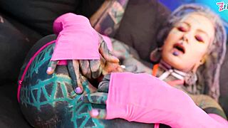 Thick cock destroys hippie whore's tight asshole