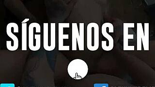 Cat queen teen latina with tattoos finishes with cum in her mouth