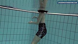 flashing those bright tits underwater... everyone's getting so horny right?