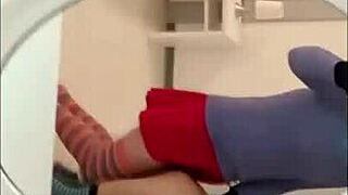 Cleaning Girl's Big Ass Tempts Pervert for Latina Cock Ride