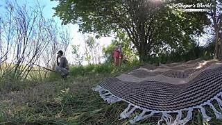 black anamary takes cock outdoors