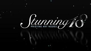 elven cutie mika fingers her wet shaved pussy hard