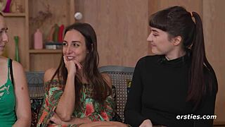 what if these tattooed german lesbians crammed vibrators deep in gaping pussies close up